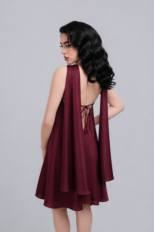 Carlota Dress in Cherry