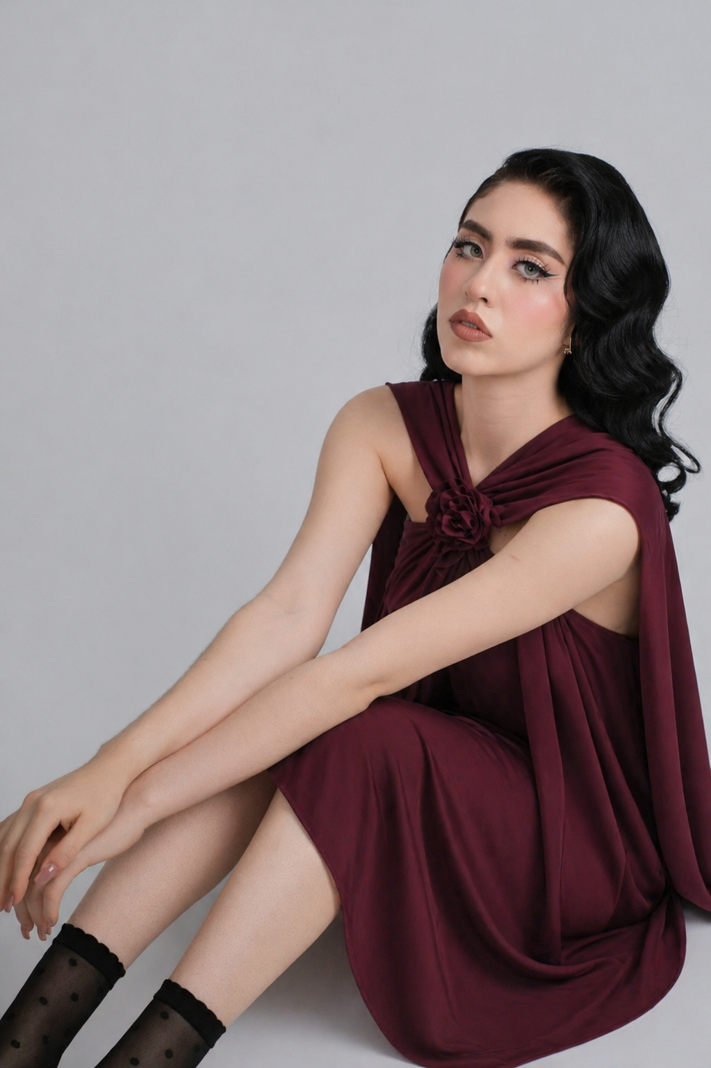 Carlota Dress in Cherry