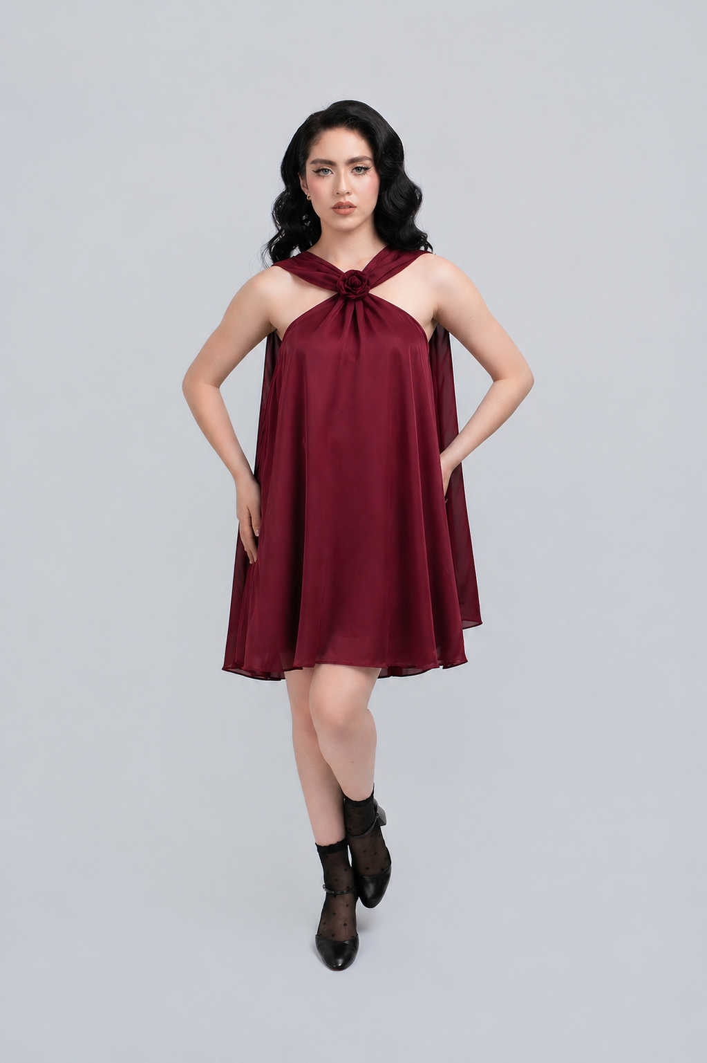 Carlota Dress in Cherry