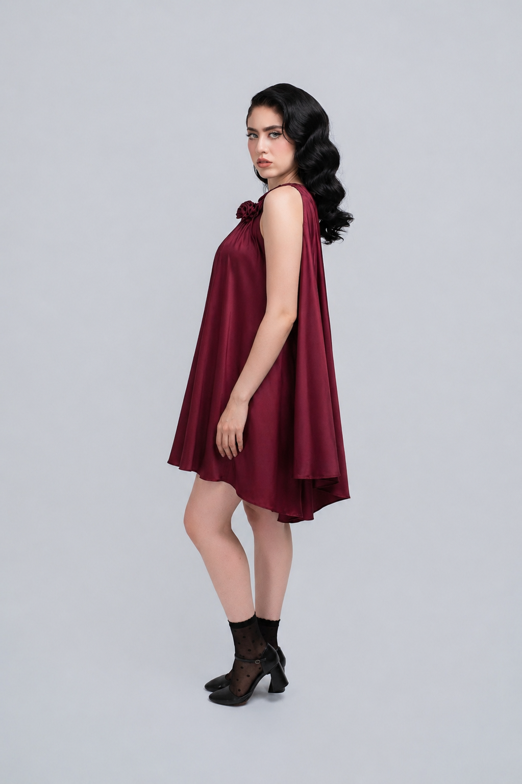 Carlota Dress in Cherry