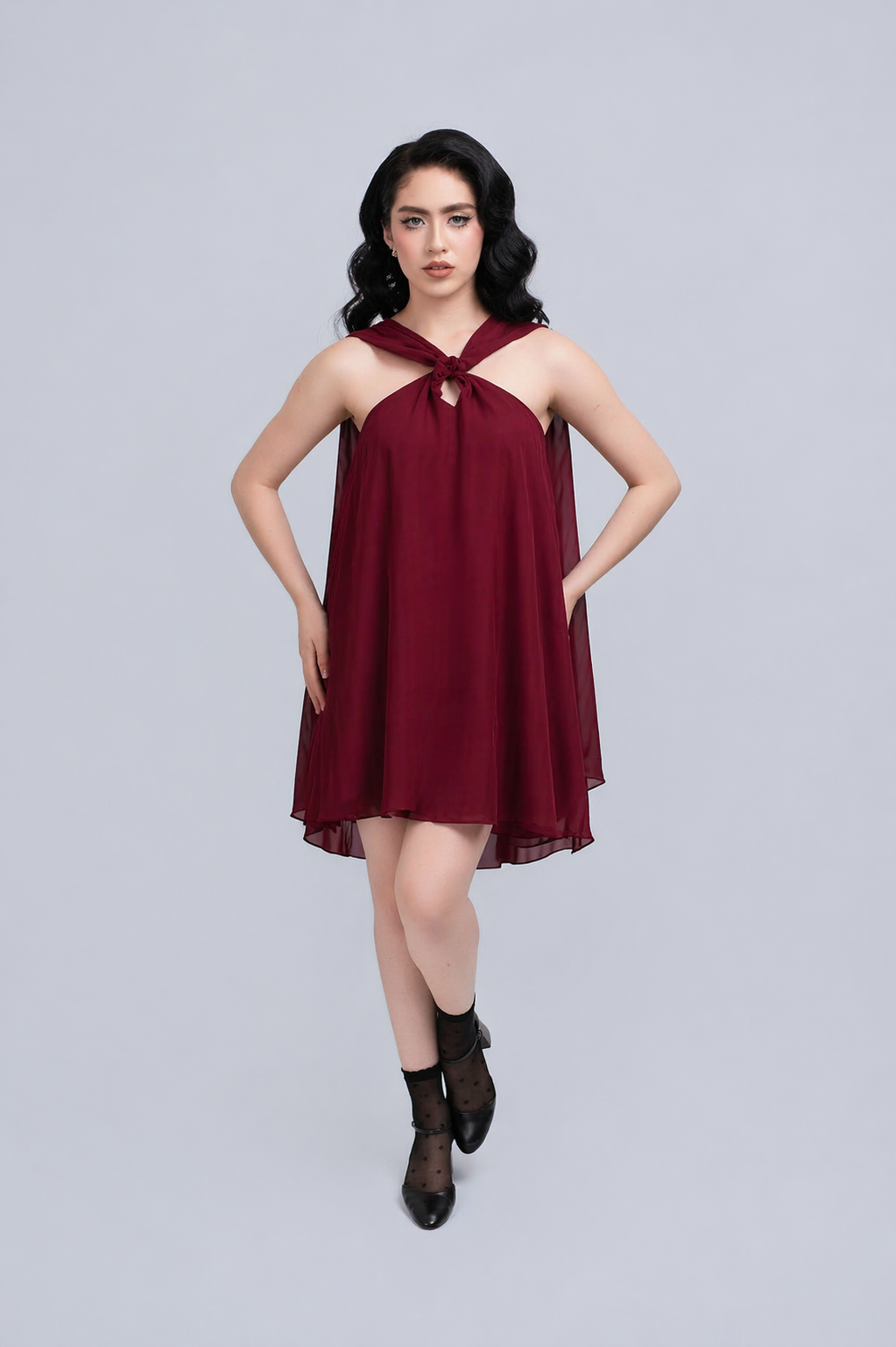 Carlota Dress in Cherry