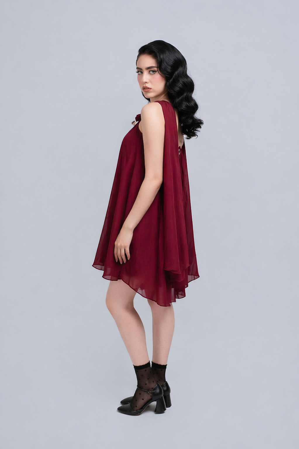 Carlota Dress in Cherry