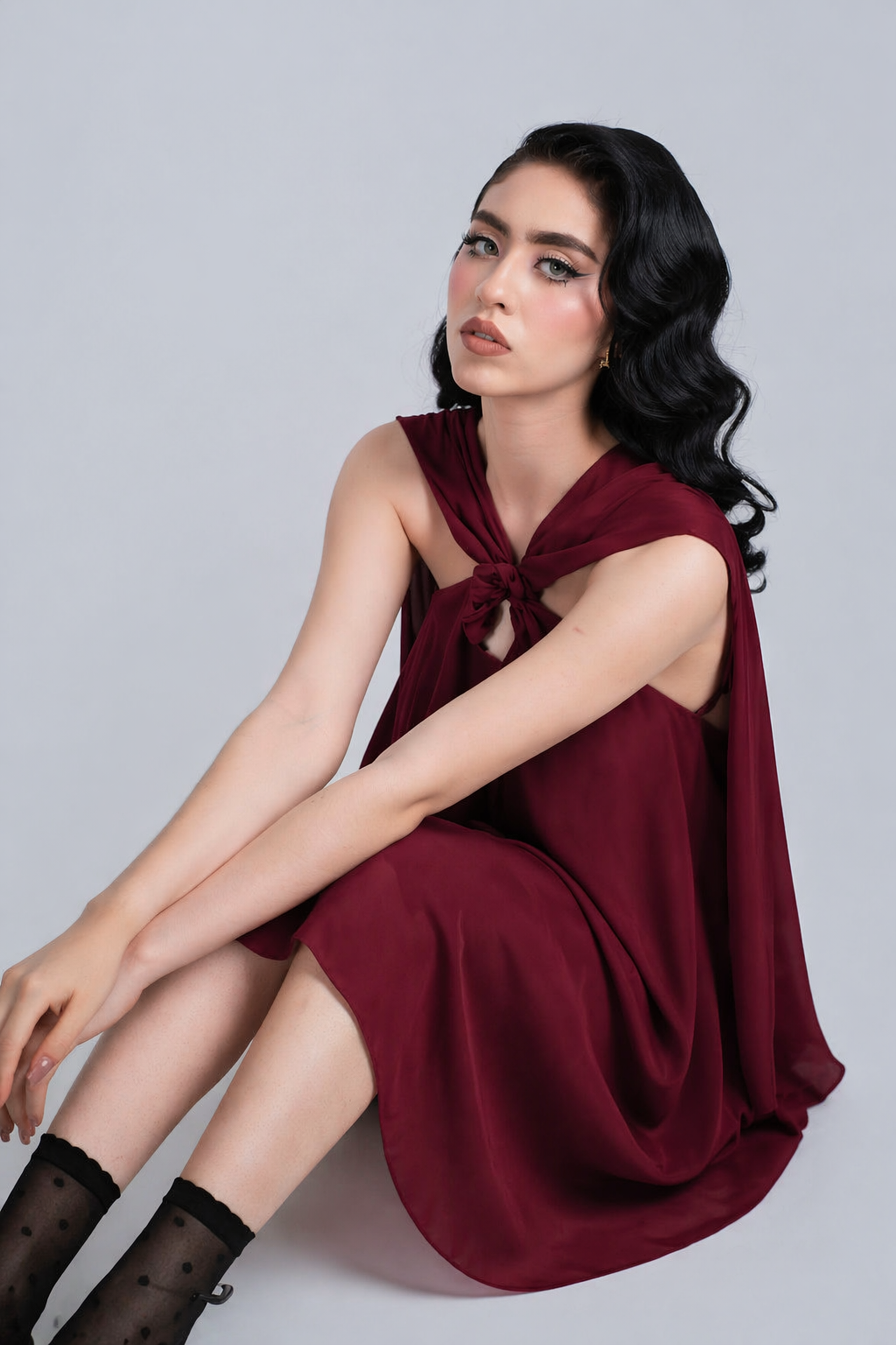 Carlota Dress in Cherry